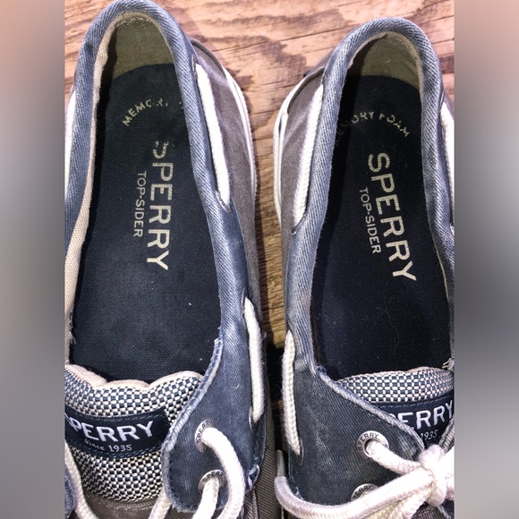 Men’s Sperry Top Sider Boat Shoes Two-Tone Gray Blue 9M - Picture 5 of 7